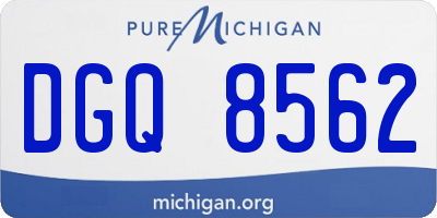 MI license plate DGQ8562