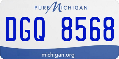 MI license plate DGQ8568