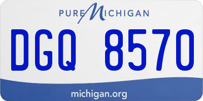MI license plate DGQ8570