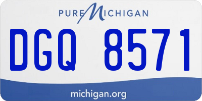 MI license plate DGQ8571