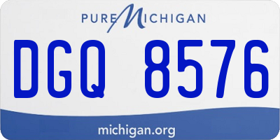 MI license plate DGQ8576