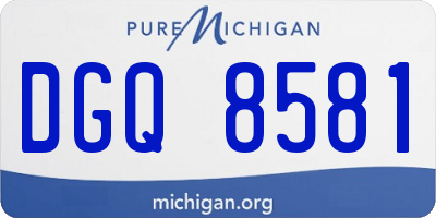 MI license plate DGQ8581