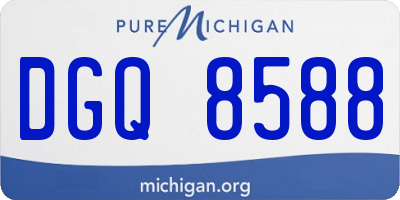 MI license plate DGQ8588