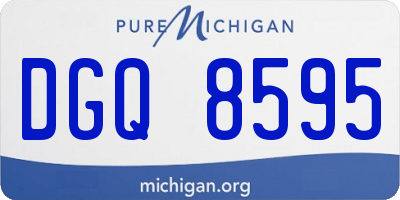 MI license plate DGQ8595