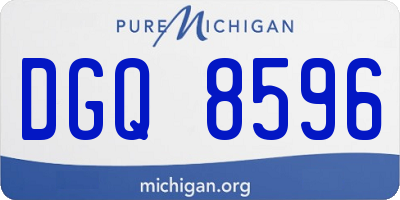 MI license plate DGQ8596