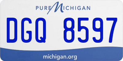 MI license plate DGQ8597