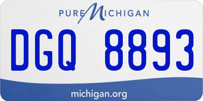 MI license plate DGQ8893
