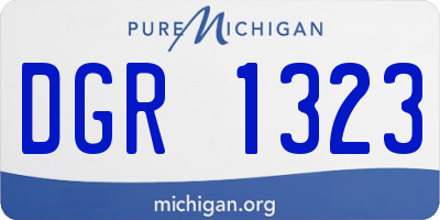 MI license plate DGR1323