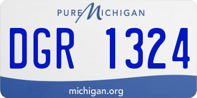 MI license plate DGR1324