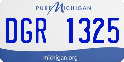 MI license plate DGR1325