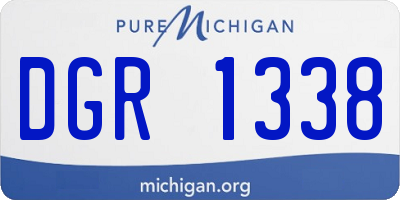 MI license plate DGR1338