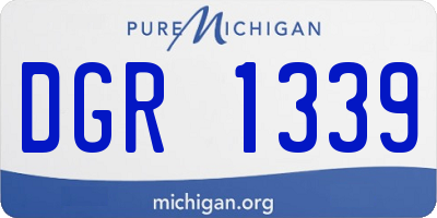 MI license plate DGR1339