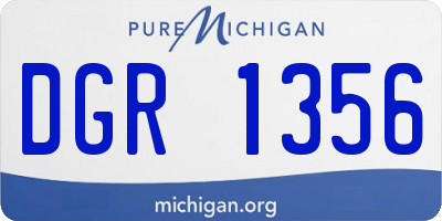 MI license plate DGR1356