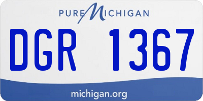 MI license plate DGR1367