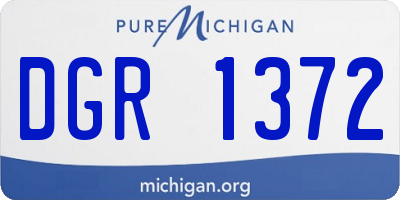 MI license plate DGR1372