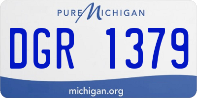 MI license plate DGR1379