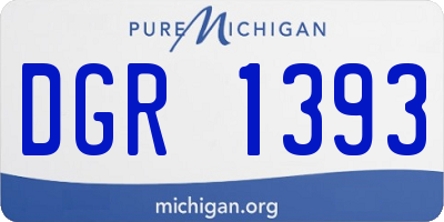 MI license plate DGR1393