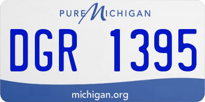 MI license plate DGR1395