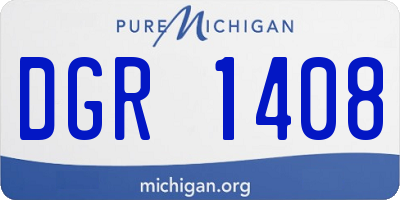 MI license plate DGR1408