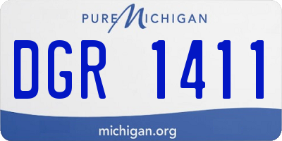 MI license plate DGR1411