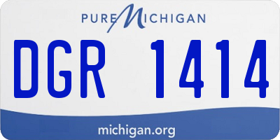 MI license plate DGR1414