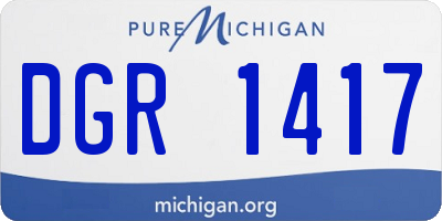 MI license plate DGR1417