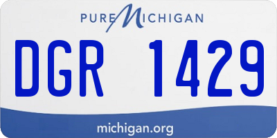 MI license plate DGR1429
