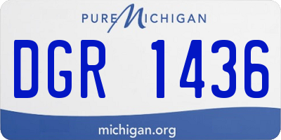 MI license plate DGR1436
