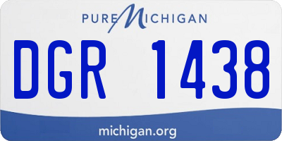 MI license plate DGR1438