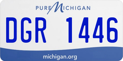 MI license plate DGR1446