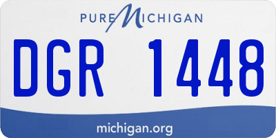 MI license plate DGR1448