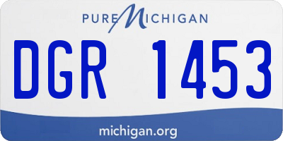 MI license plate DGR1453