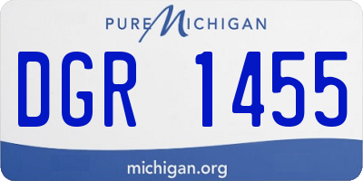 MI license plate DGR1455
