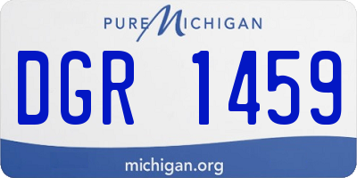 MI license plate DGR1459