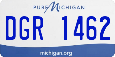 MI license plate DGR1462