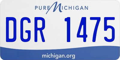 MI license plate DGR1475