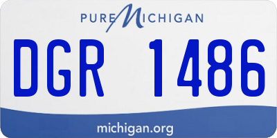 MI license plate DGR1486