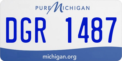 MI license plate DGR1487