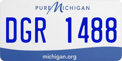 MI license plate DGR1488