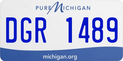 MI license plate DGR1489