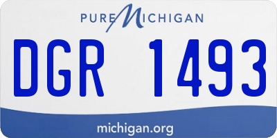MI license plate DGR1493