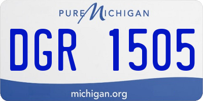 MI license plate DGR1505