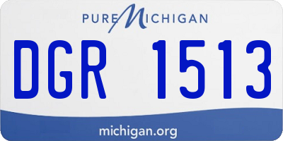 MI license plate DGR1513