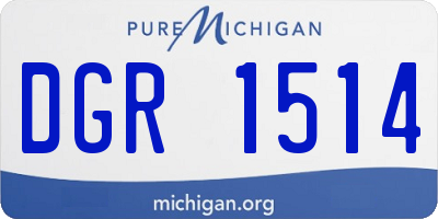MI license plate DGR1514