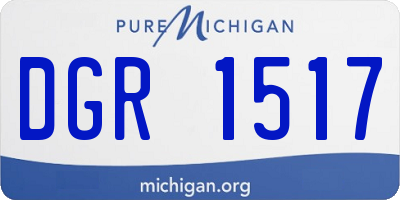MI license plate DGR1517