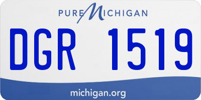 MI license plate DGR1519