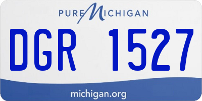 MI license plate DGR1527