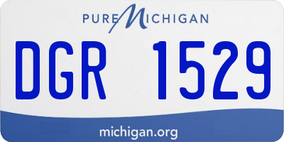 MI license plate DGR1529