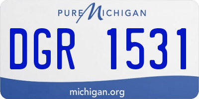 MI license plate DGR1531