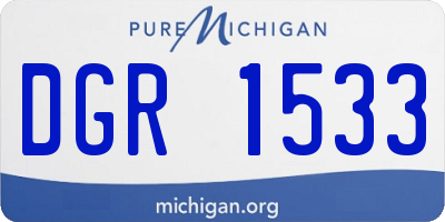 MI license plate DGR1533